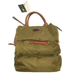 Adrienne Vittadini Versailles Collection Quilted Shopper | 16 X 13.5 X 7 | Khaki